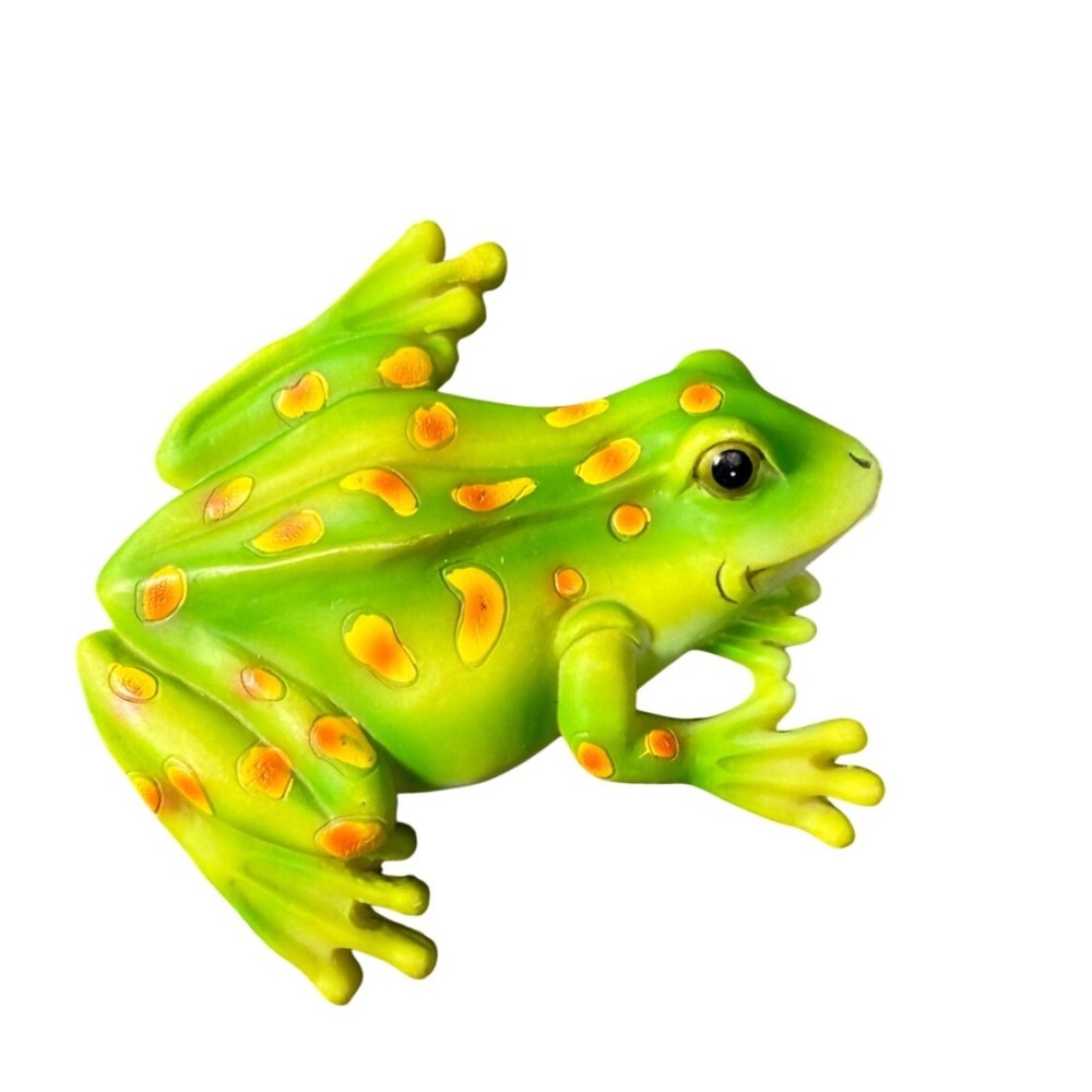Green Frog Suction Cup Window Thermometer Outdoor Garden Decor Spotted Frog
